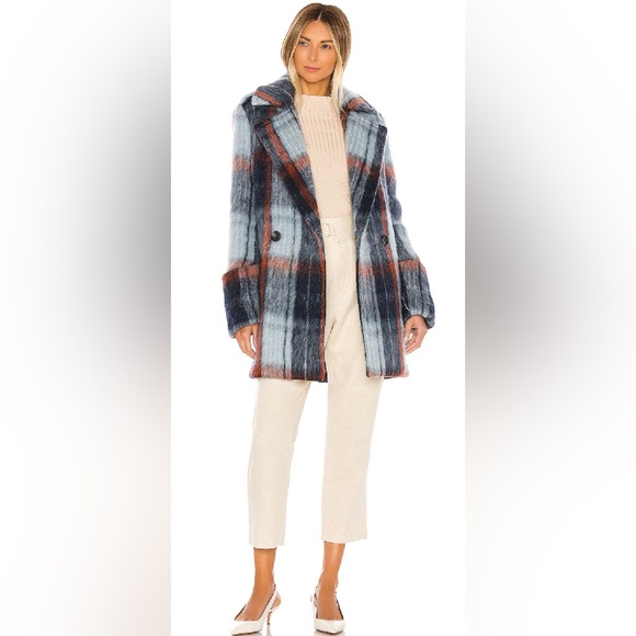 Smythe Plaid Double-Breasted Car Coat Size S - Picture 4 of 16